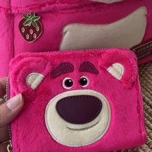 🩷🍓✨Disney Loungefly lotso Huggin bear toy story Pixar wallet